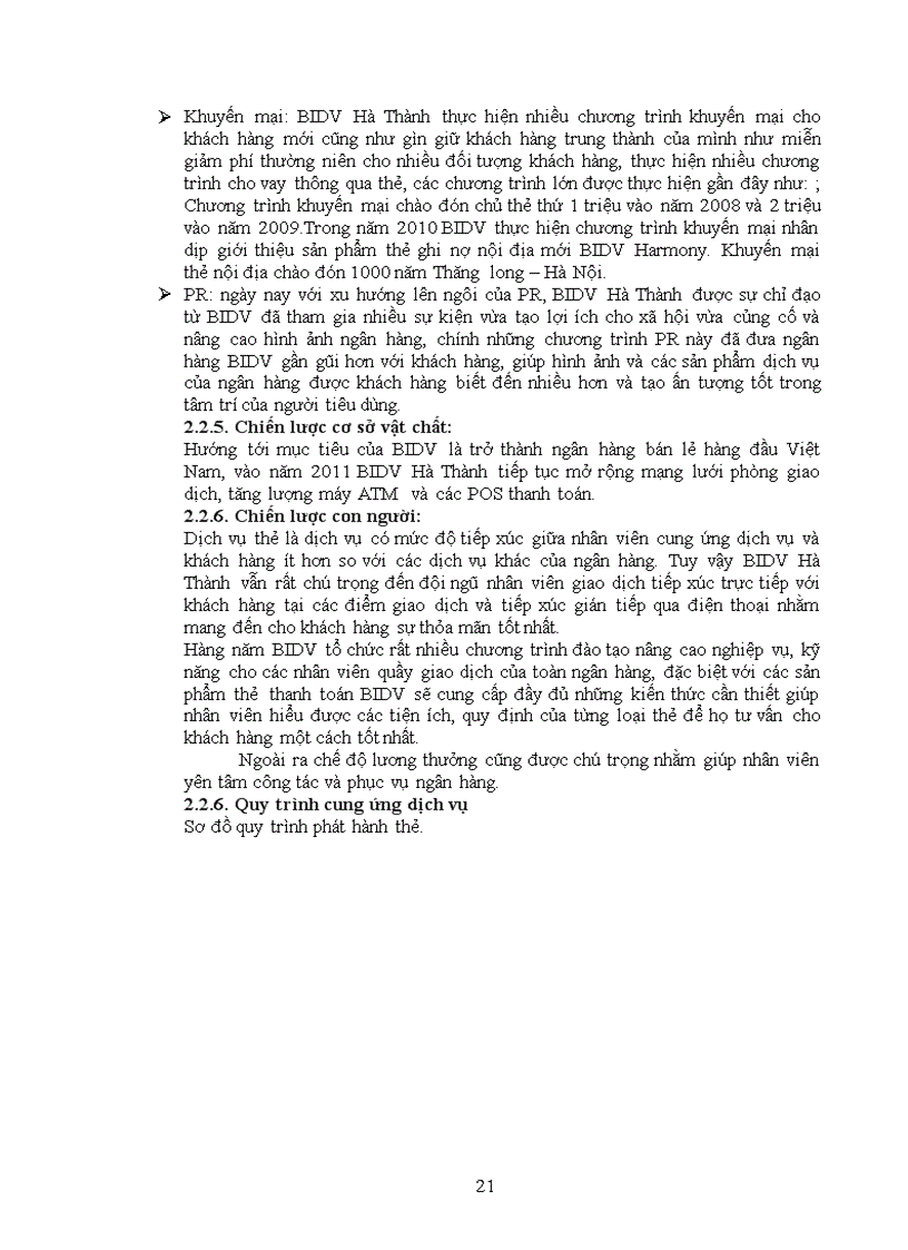 image for page Kế hoạch marketing nhằm tăng doanh số thanh toán qua thẻ của chi nhánh BIDV Hà Thành Phần 1