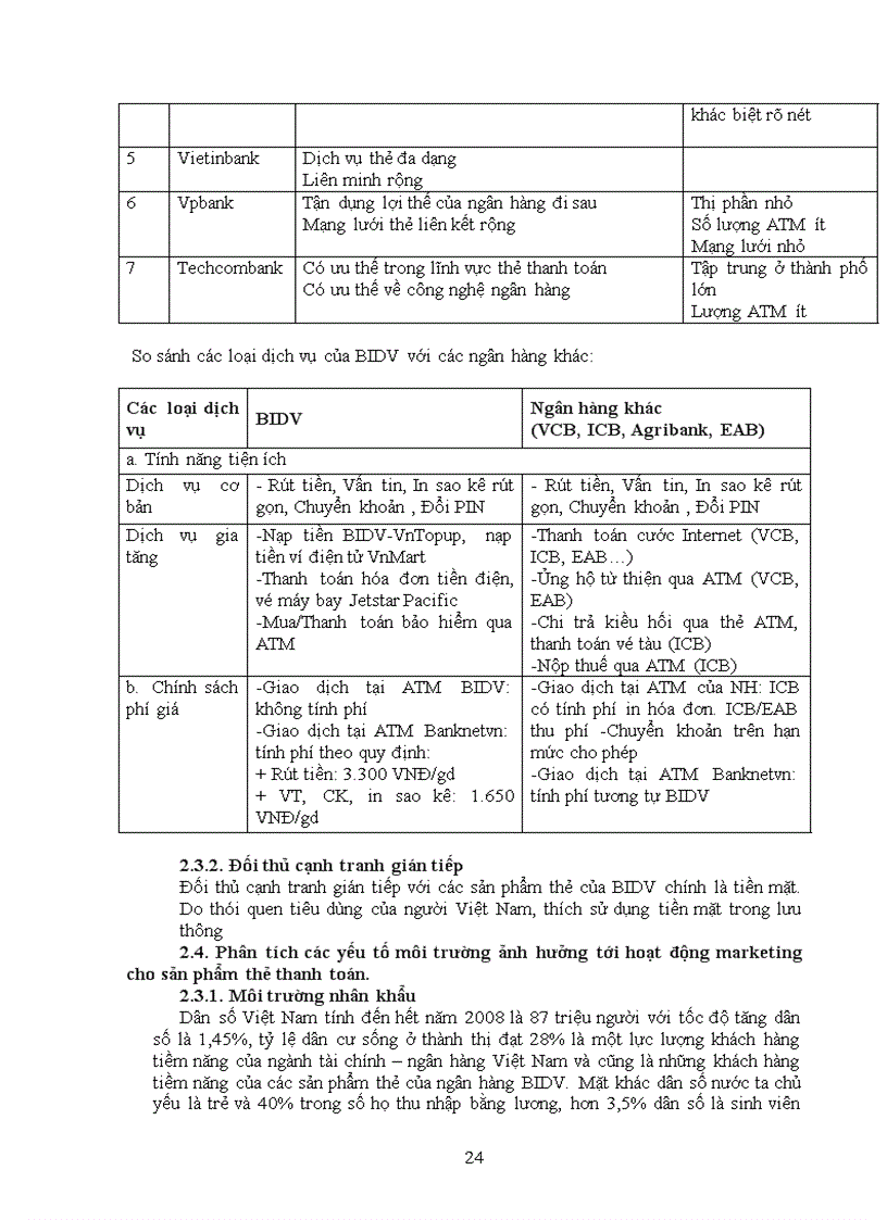 image for page Kế hoạch marketing nhằm tăng doanh số thanh toán qua thẻ của chi nhánh BIDV Hà Thành Phần 1