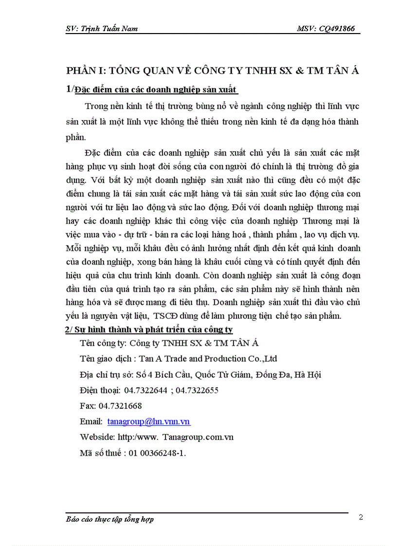 image for page Đánh giá hoạt động kinh doanh của công ty tnhh sản xuất và thương mại tân á và dịnh hướng phát triển của công ty