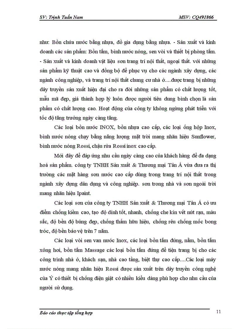 image for page Đánh giá hoạt động kinh doanh của công ty tnhh sản xuất và thương mại tân á và dịnh hướng phát triển của công ty