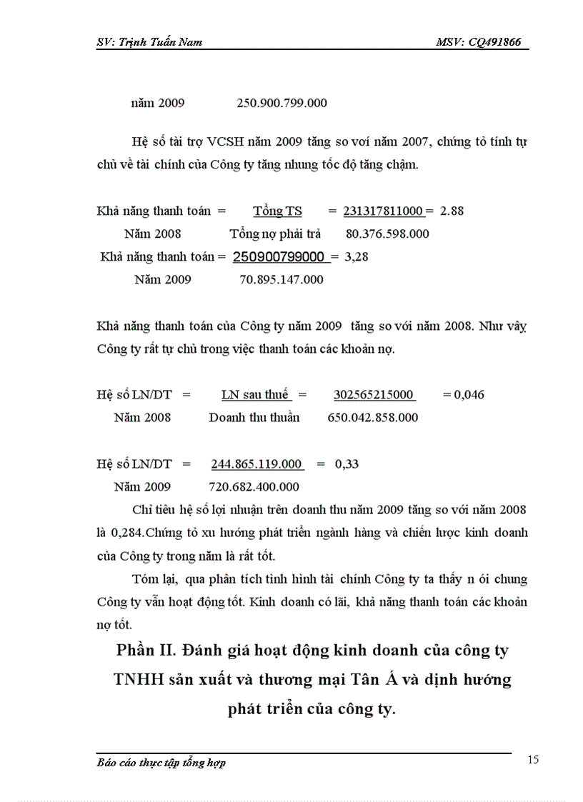 image for page Đánh giá hoạt động kinh doanh của công ty tnhh sản xuất và thương mại tân á và dịnh hướng phát triển của công ty