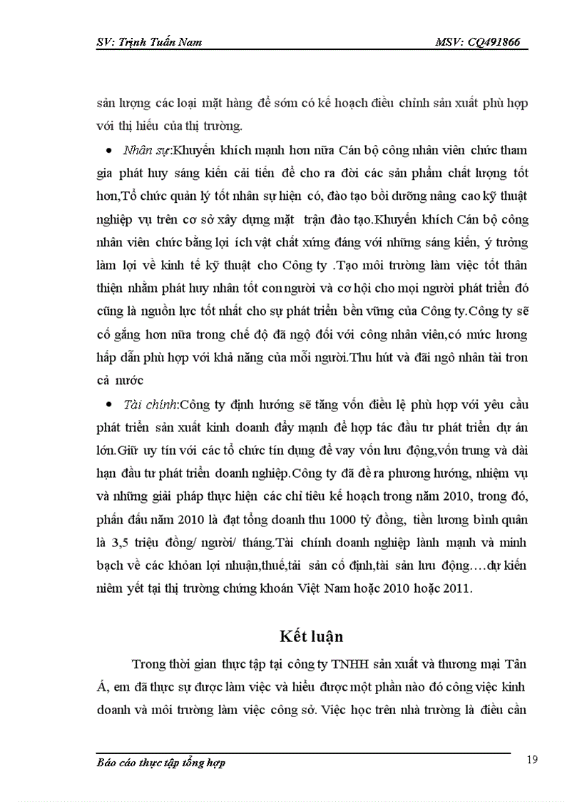 image for page Đánh giá hoạt động kinh doanh của công ty tnhh sản xuất và thương mại tân á và dịnh hướng phát triển của công ty
