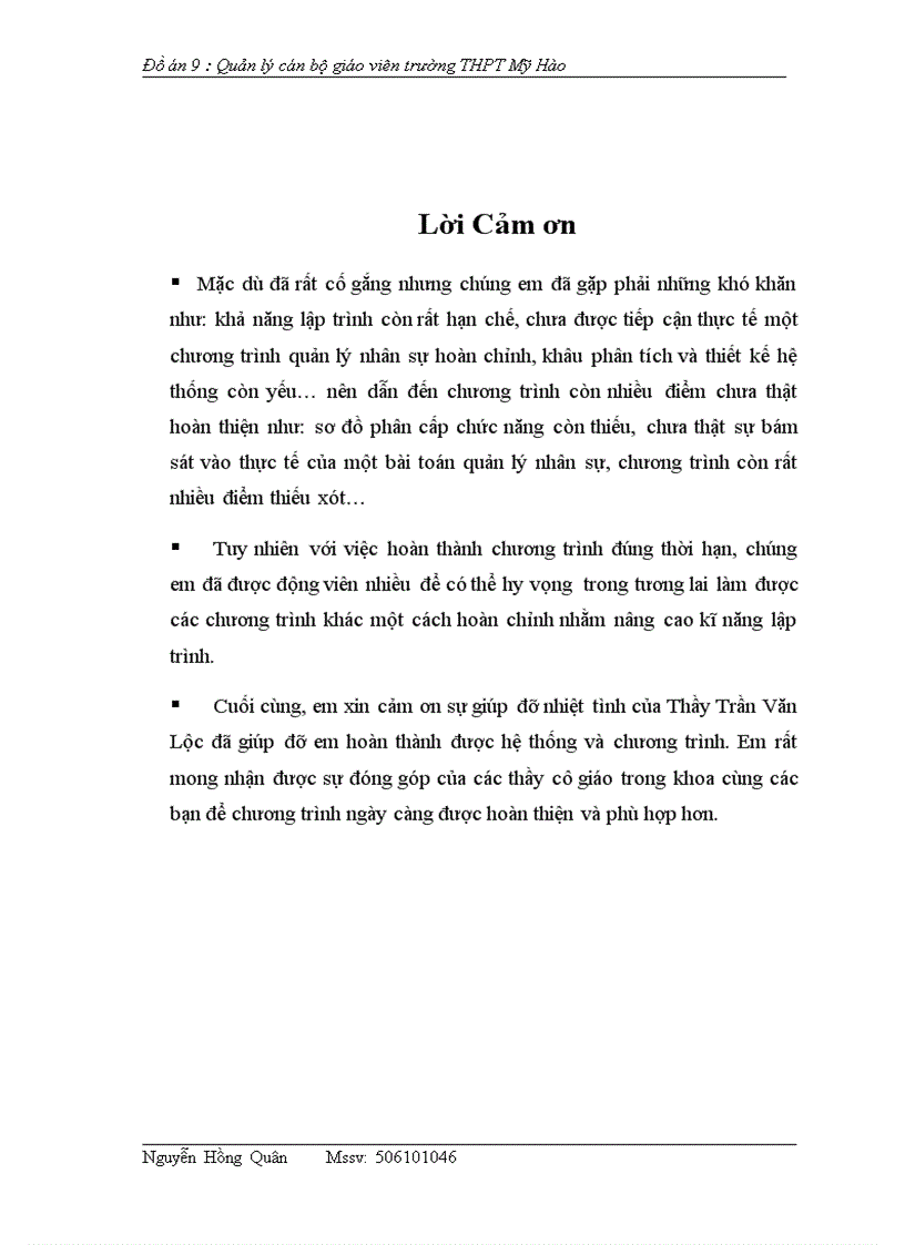 image for page Hệ thống quản lý nhân viên trường THPT Mỹ Hào