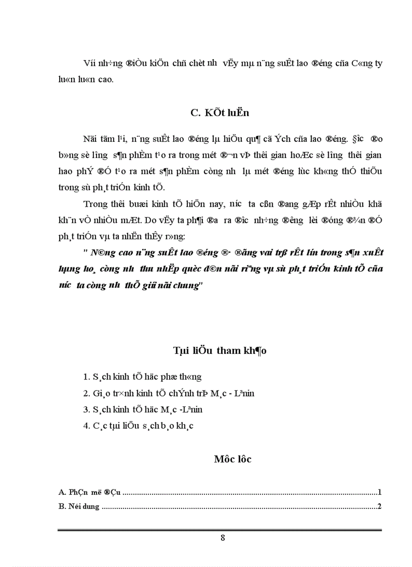 image for page Tình hình nâng cao năng suất lao động của Công ty Dệt may Thái Tuấn và một số Công ty khác.
