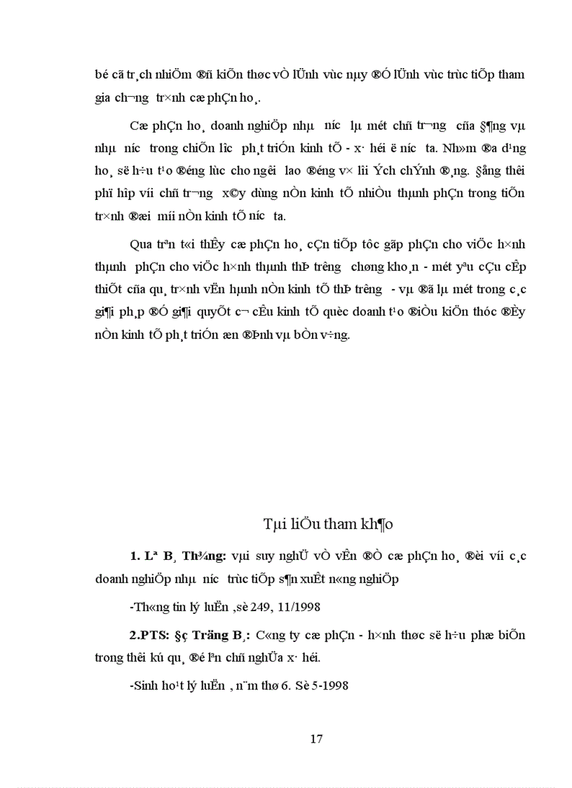 image for page Giải pháp vấn đề cổ phần hoá các doanh nghiệp Nhà nước ở Việt Nam Nội dung I
