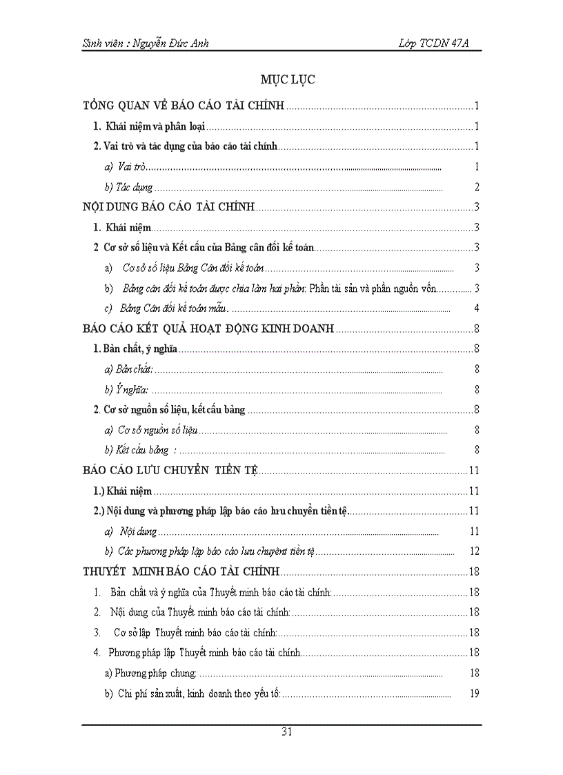 image for page TỔNG QUAN VỀ Báo cáo tài chính