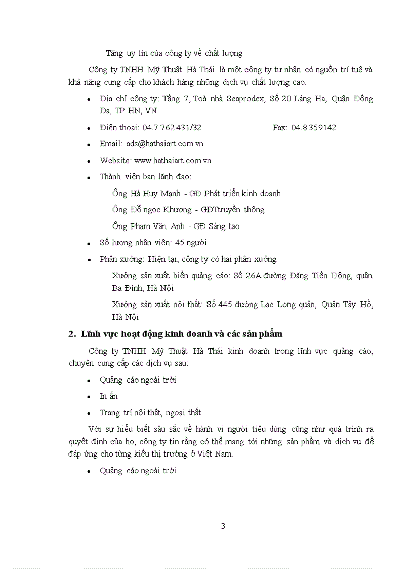 image for page Giải pháp marketing mix nhằm nâng cao vị thế cạnh tranh của công ty TNHH Mỹ Thuật Hà Thái