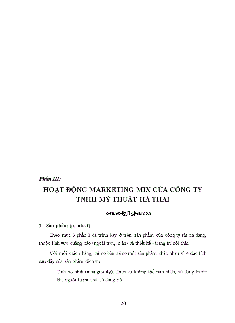 image for page Giải pháp marketing mix nhằm nâng cao vị thế cạnh tranh của công ty TNHH Mỹ Thuật Hà Thái