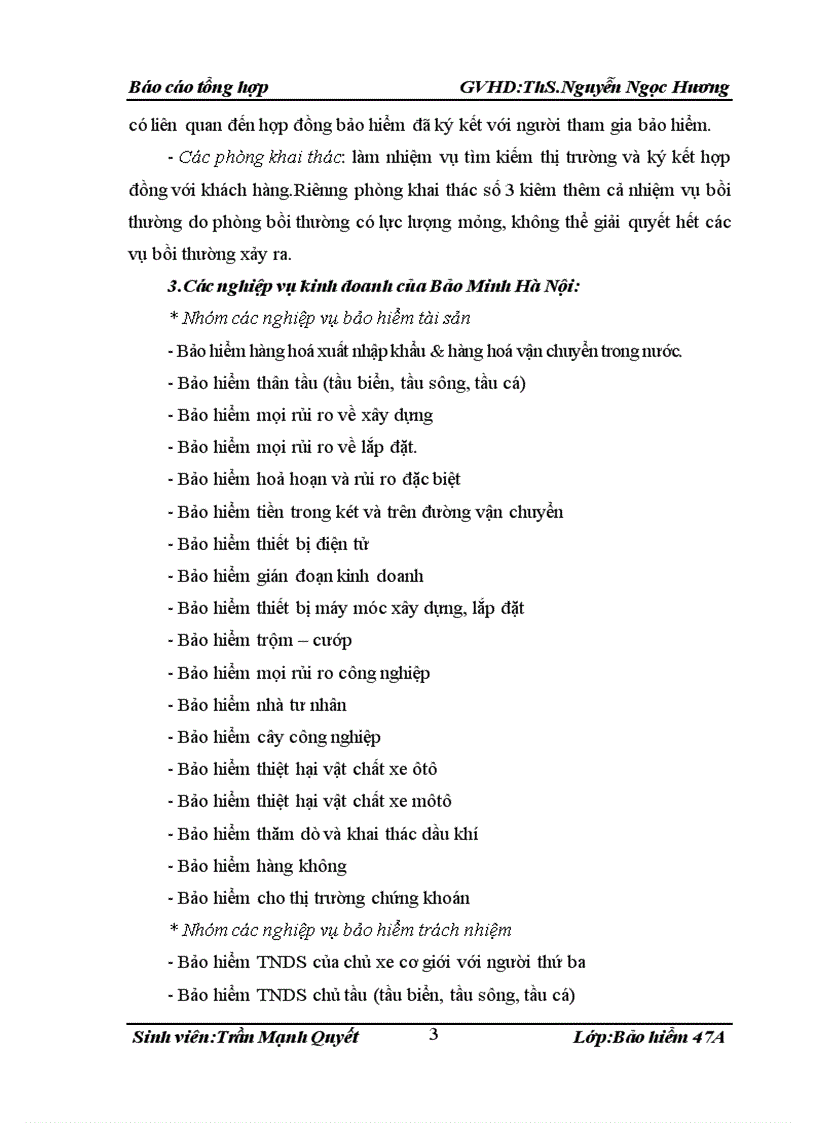 image for page Tình hình kinh doanh của Bảo Minh Hà Nội trong những năm gần đây