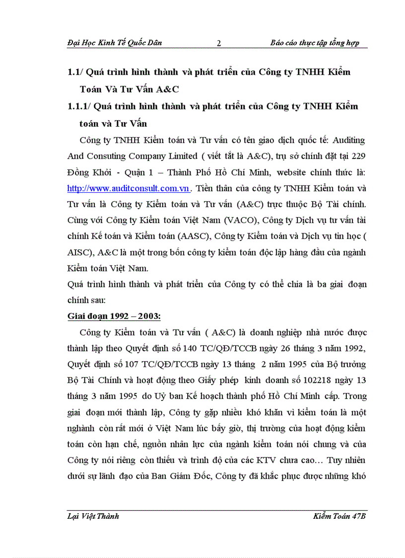 image for page Một số nhận xét về tổ chức kiểm toán tại Công ty TNHH Kiểm toán và Tư vấn và Chi nhánh Hà Nội