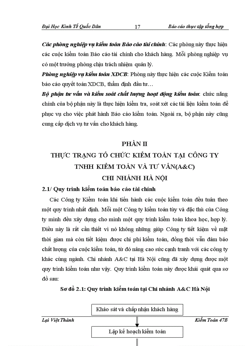 image for page Một số nhận xét về tổ chức kiểm toán tại Công ty TNHH Kiểm toán và Tư vấn và Chi nhánh Hà Nội