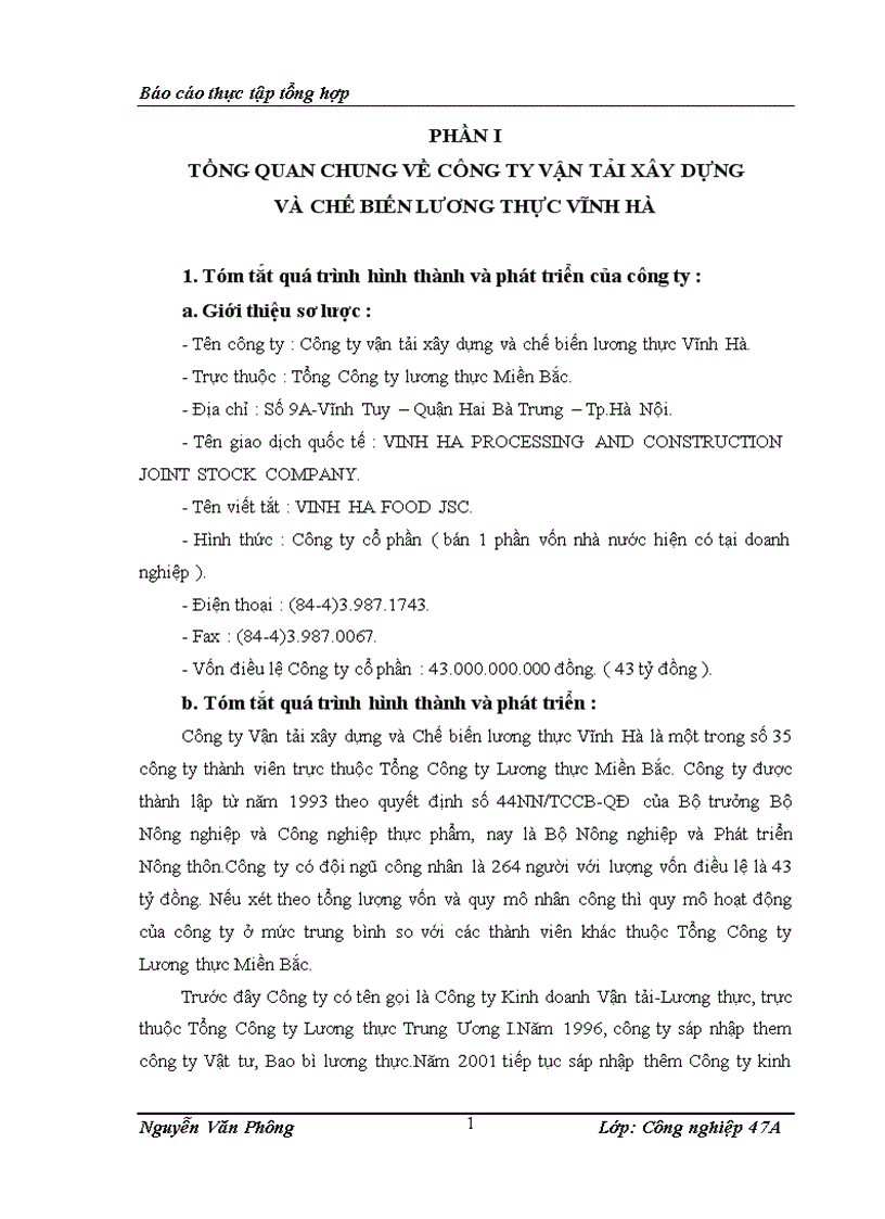 image for page Đánh giá kết quả sản suất kinh doanh của công ty vận tải xây dựng và chế biến lương thực vĩnh hà