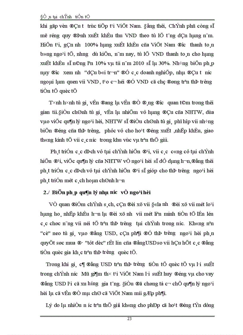 image for page Thực trạng về hoạt động quản lý kinh doanh ngoại hối của ngân hàng trung ương trong thời gian qua
