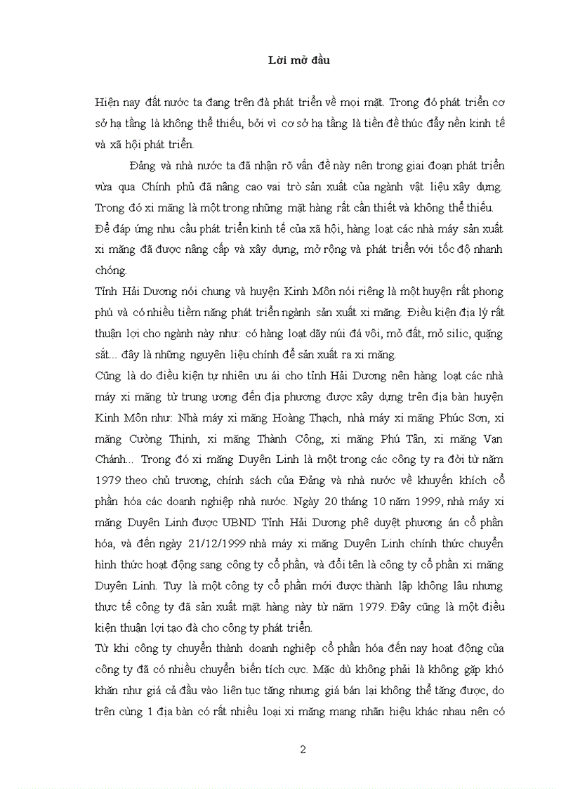 image for page Đánh giá về môi trường kinh doanh và các chiến lược của công ty cổ phần xi măng Duyên Linh.