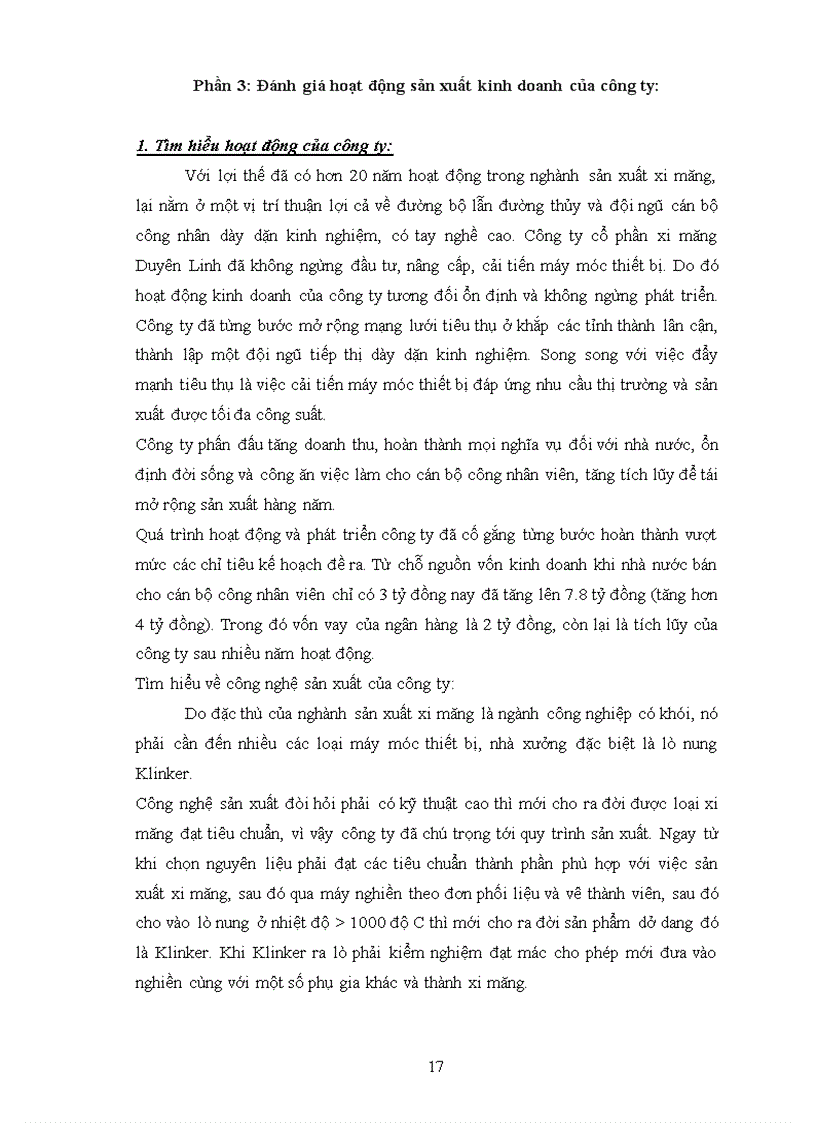 image for page Đánh giá về môi trường kinh doanh và các chiến lược của công ty cổ phần xi măng Duyên Linh.