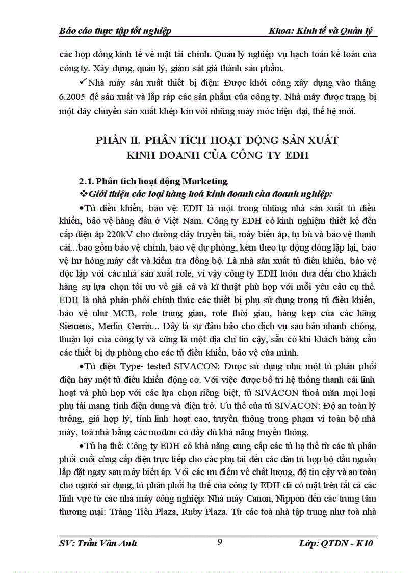 image for page Phân tích hoạt động sản xuất công ty cổ phần phát triển kĩ thuật công nghệ EDH.