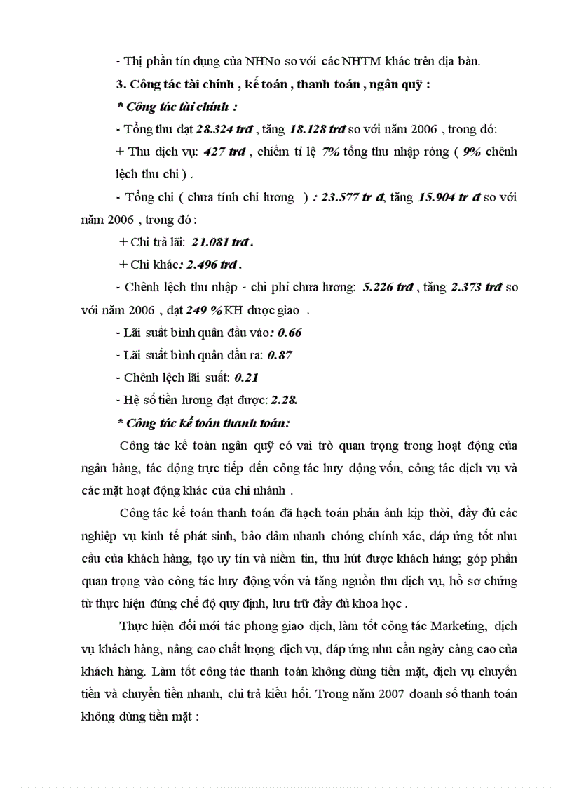image for page Báo cáo tổng hợp tình hình hoạt động kinh doanh của chi nhánh NHNo & PTNT Trần Phú, Hải Phòng.