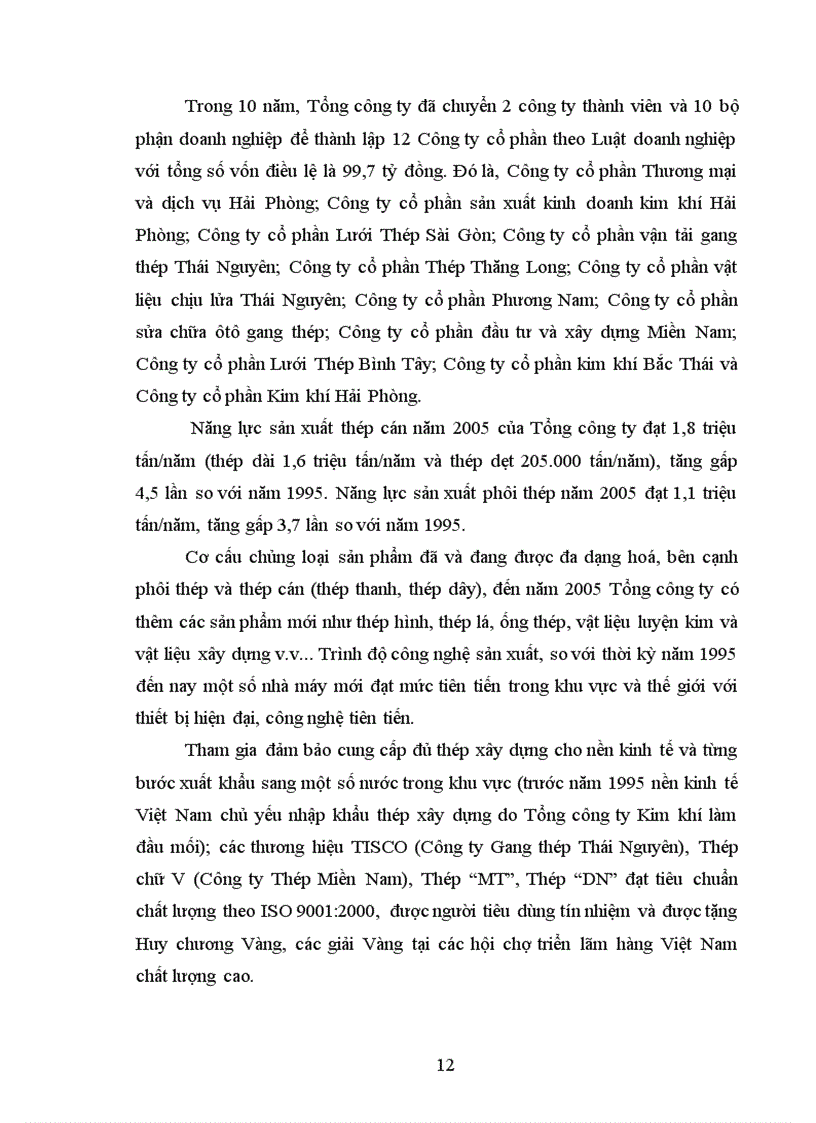 image for page Các lĩnh vực hoạt động chủ yếu tổng công ty thép Việt Nam