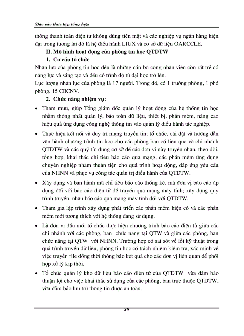 image for page Thực trạng ứng dụng tin học tại Quỹ tín dụng Nhân dân Trung ương