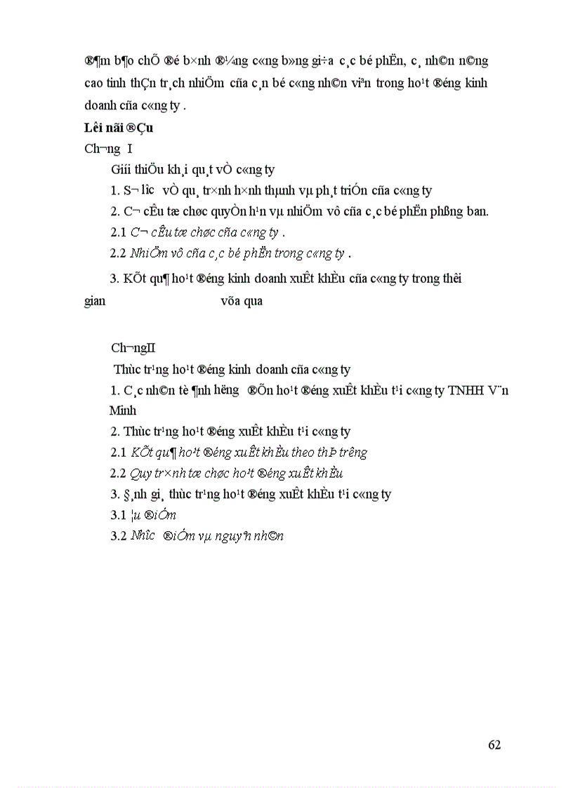 image for page Thực trạng về hoạt động xuất khẩu hàng thủ công mỹ nghệ của công ty TNHH Văn Minh