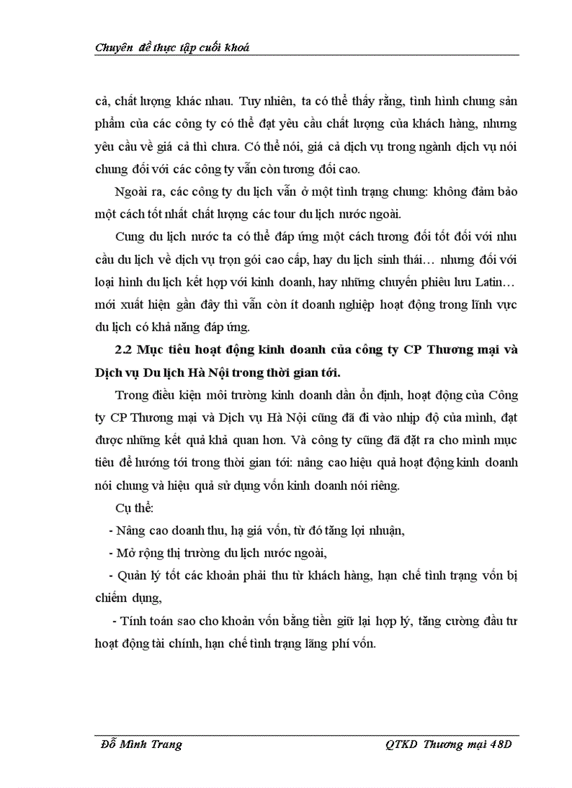 image for page Một số giải pháp nhằm nâng cao hiệu quả sử dụng vốn lưu động của công ty cổ phần Thương mại và Dịch vụ Du lịch Hà Nội.