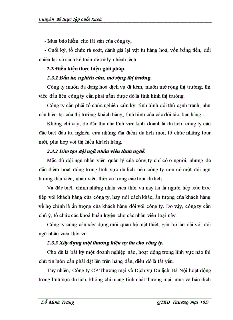 image for page Một số giải pháp nhằm nâng cao hiệu quả sử dụng vốn lưu động của công ty cổ phần Thương mại và Dịch vụ Du lịch Hà Nội.