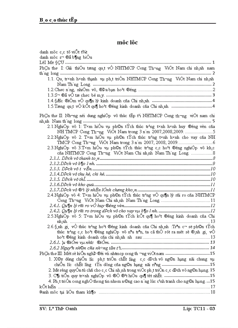 image for page Những nội dung nghiệp vụ thực tập tại NHTMCP Công Thương Việt Nam Chi nhánh Nam Thăng Long.