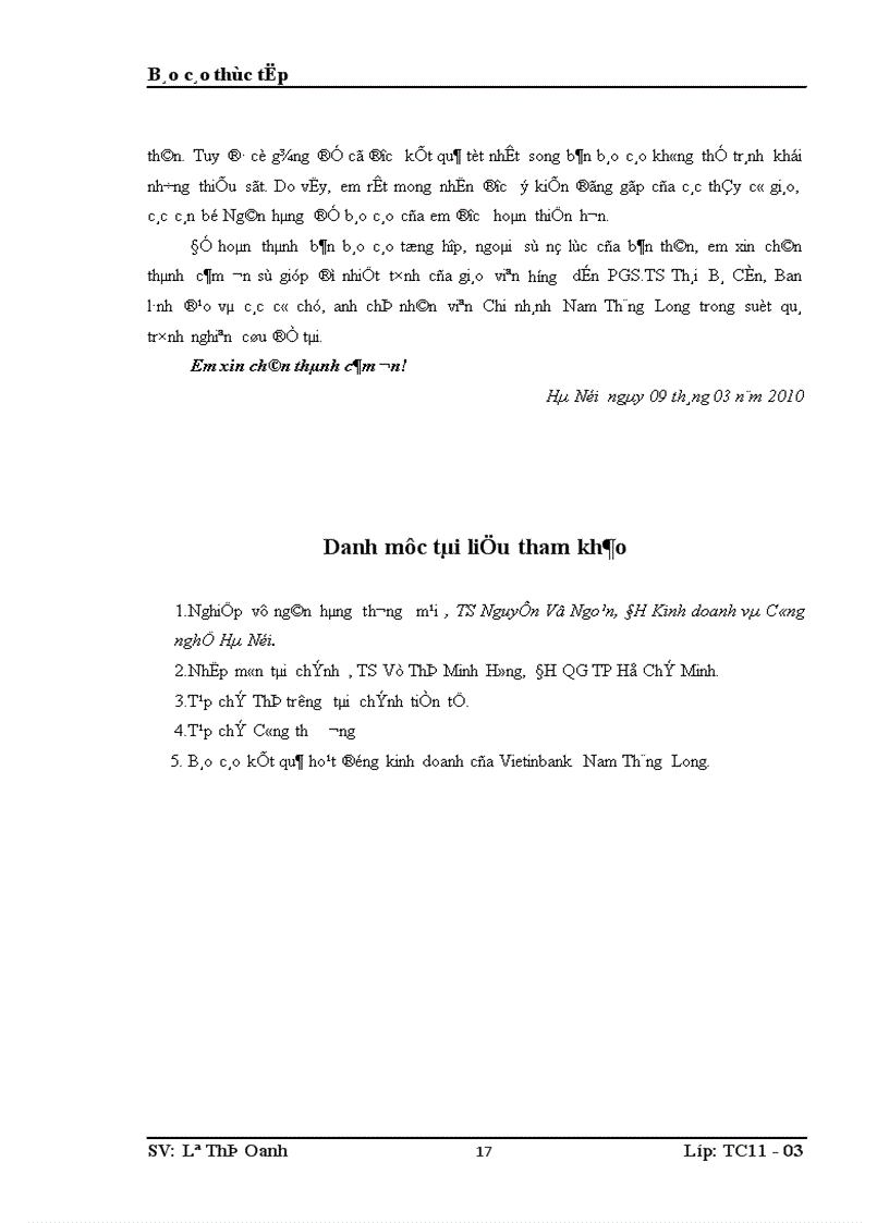 image for page Những nội dung nghiệp vụ thực tập tại NHTMCP Công Thương Việt Nam Chi nhánh Nam Thăng Long.