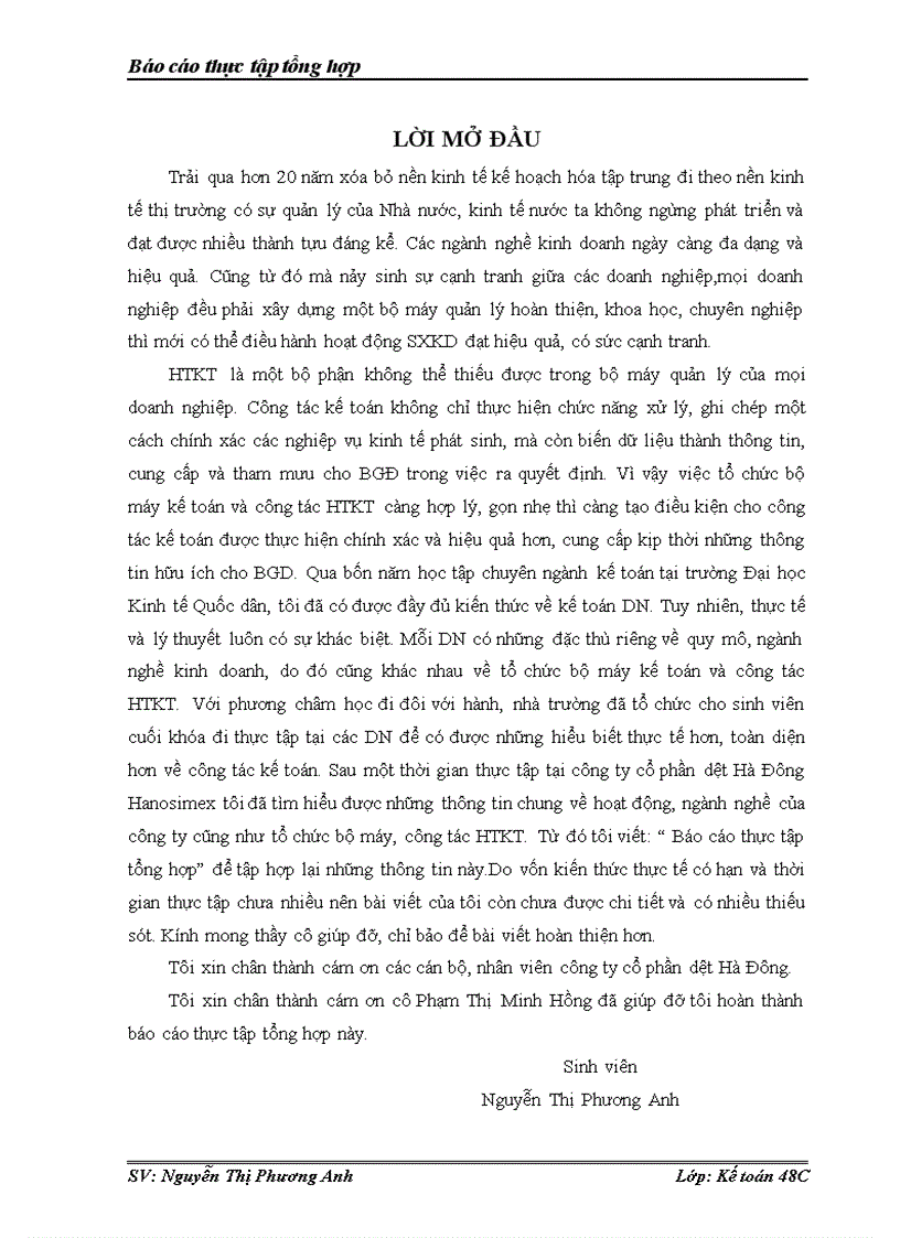 image for page Tổ chức bộ máy kế toán và hệ thống kế toán tại công ty cổ phần dệt hà đông – hanosimex