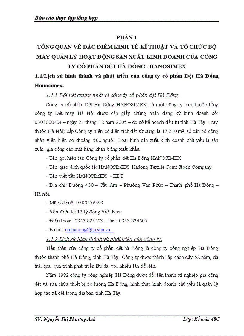 image for page Tổ chức bộ máy kế toán và hệ thống kế toán tại công ty cổ phần dệt hà đông – hanosimex