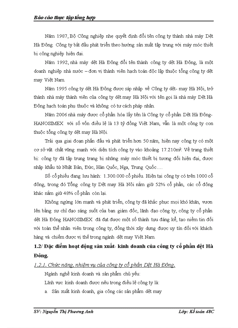 image for page Tổ chức bộ máy kế toán và hệ thống kế toán tại công ty cổ phần dệt hà đông – hanosimex