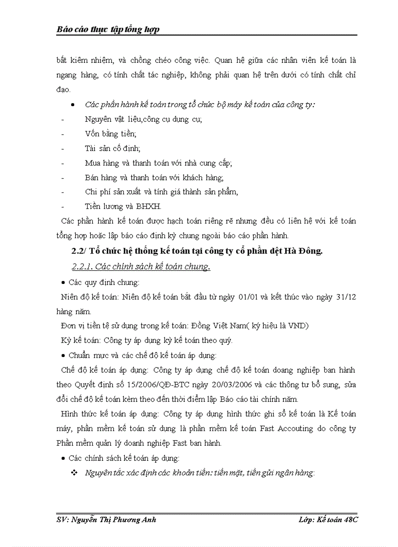 image for page Tổ chức bộ máy kế toán và hệ thống kế toán tại công ty cổ phần dệt hà đông – hanosimex
