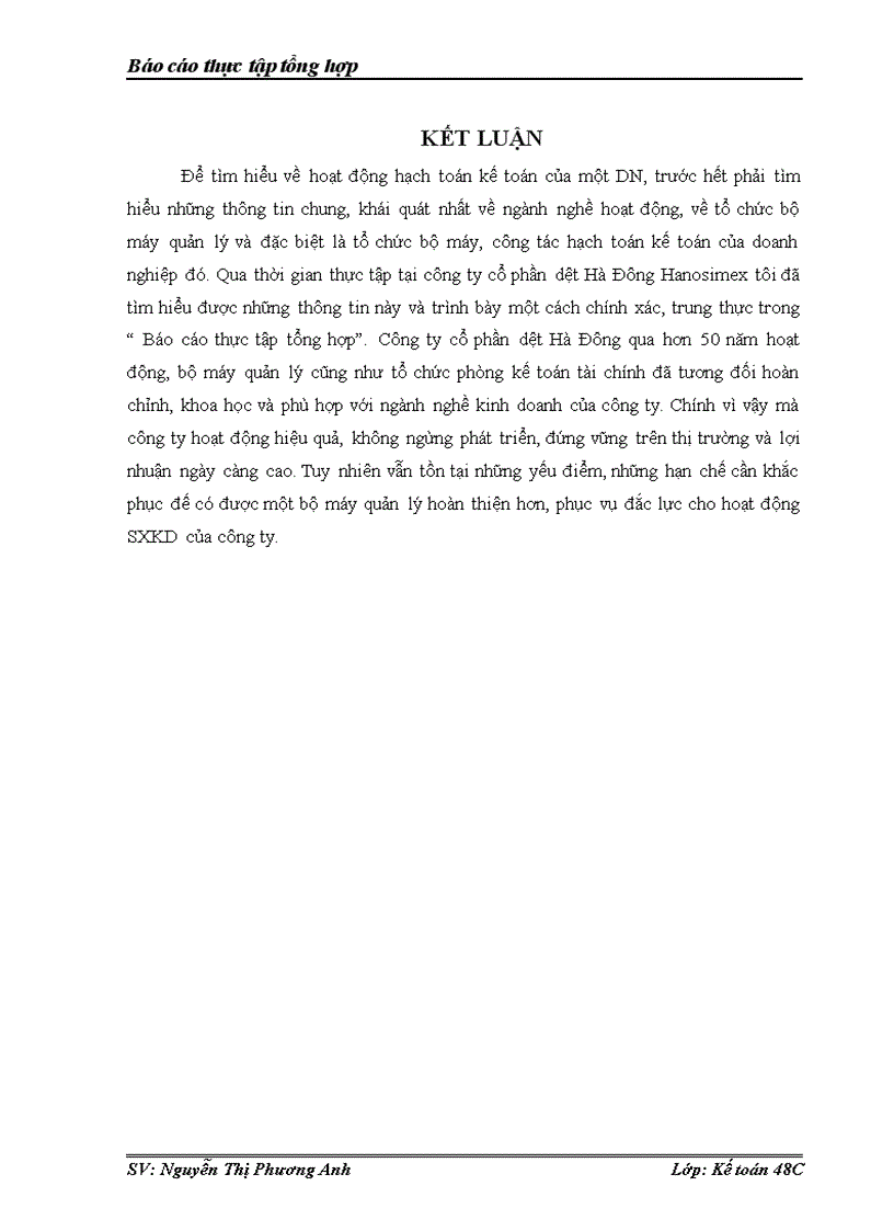 image for page Tổ chức bộ máy kế toán và hệ thống kế toán tại công ty cổ phần dệt hà đông – hanosimex