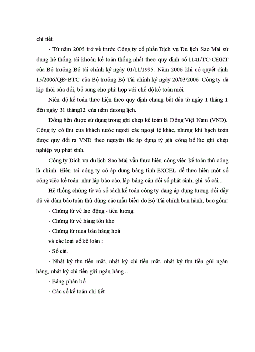 image for page Báo cáo thực tập tổng hợp tại Công ty Dịch vụ du lịch Sao Mai.