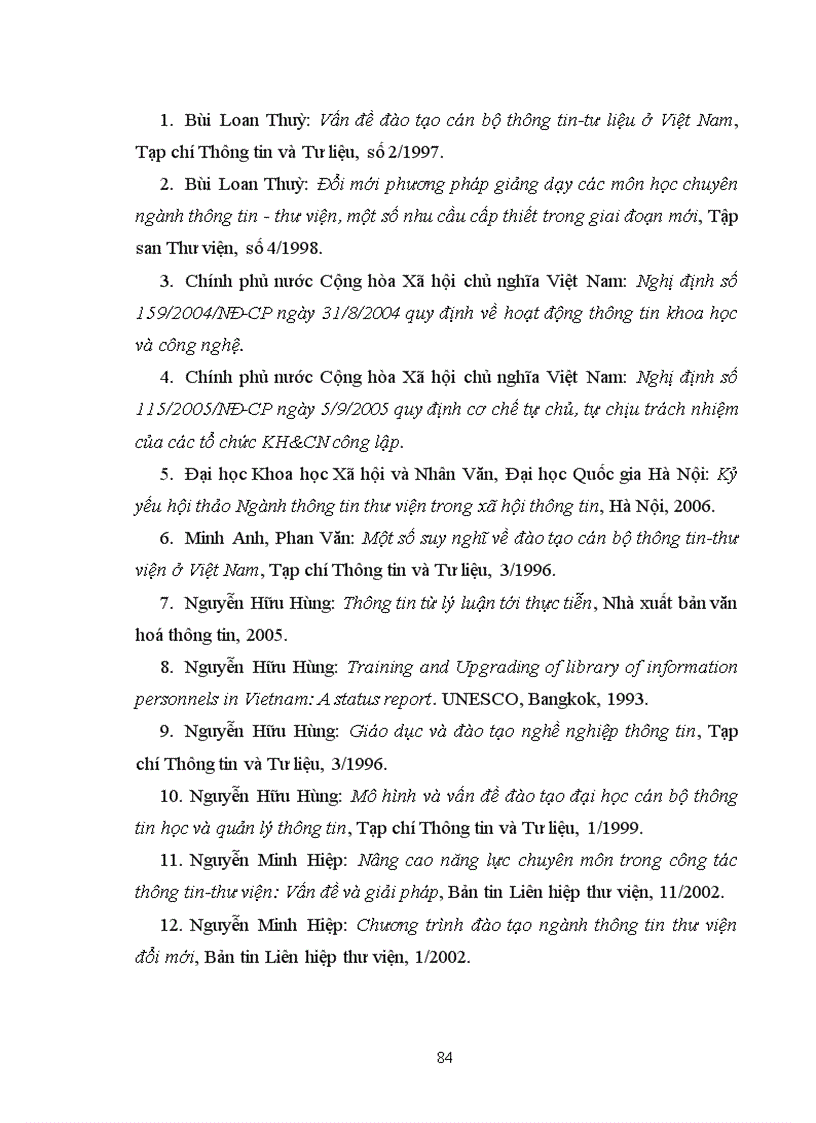 image for page Đánh giá thực trạng nhân lực thông tin trong các cơ quan thông tin KH&CN thuộc Hệ thống thông tin KH&CN Quốc gia