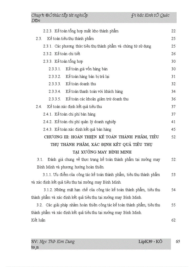 image for page Hoàn thiện kế toán thành phẩm, tiêu thụ thành phẩm và xác định kết quả bán hàng tại xưởng may Bình Minh – Công ty TNHH Bình Giang