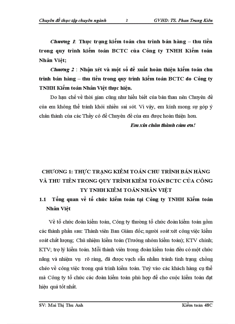 image for page Kiểm toán chu trình bán hàng - thu tiền do Công ty TNHH Kiểm toán Nhân Việt thực hiện