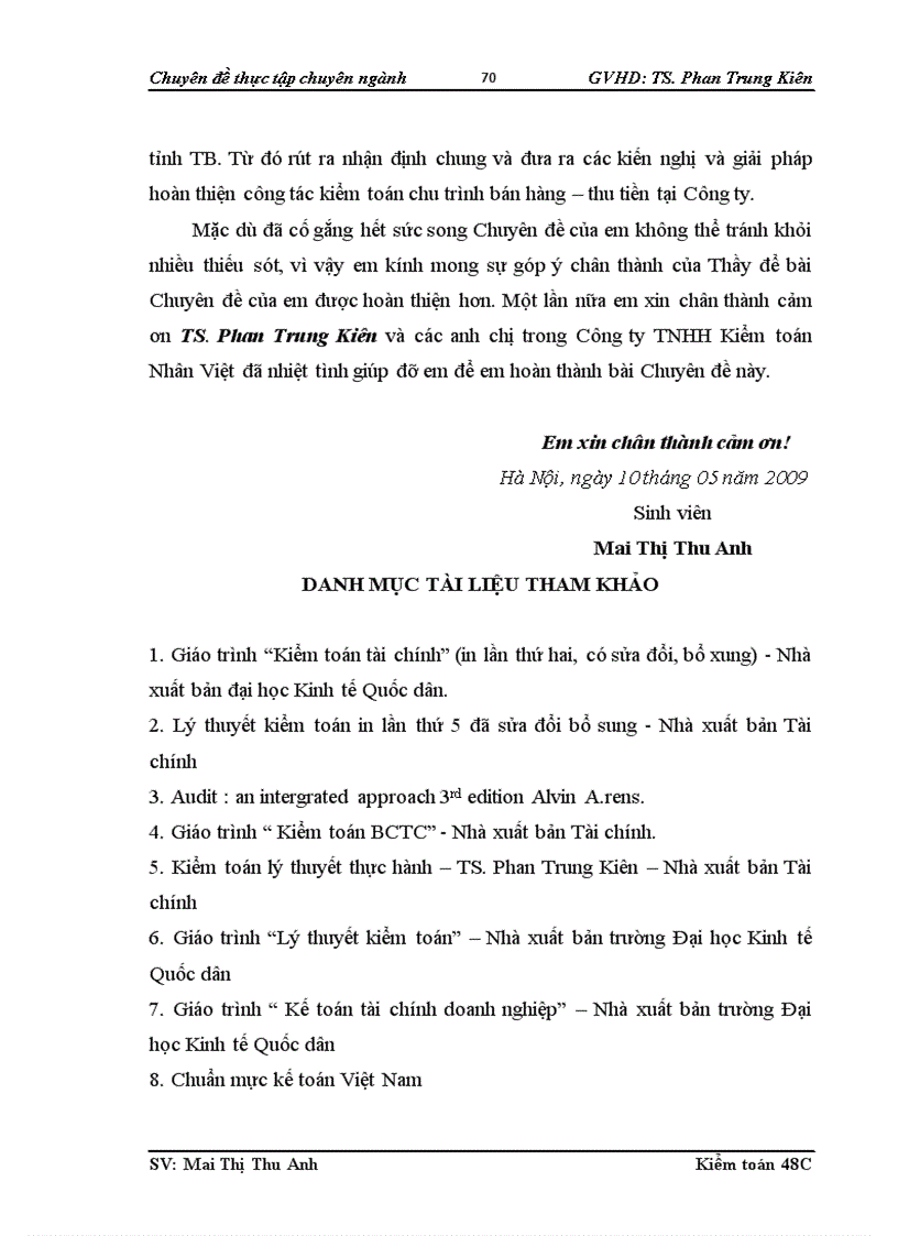 image for page Kiểm toán chu trình bán hàng - thu tiền do Công ty TNHH Kiểm toán Nhân Việt thực hiện