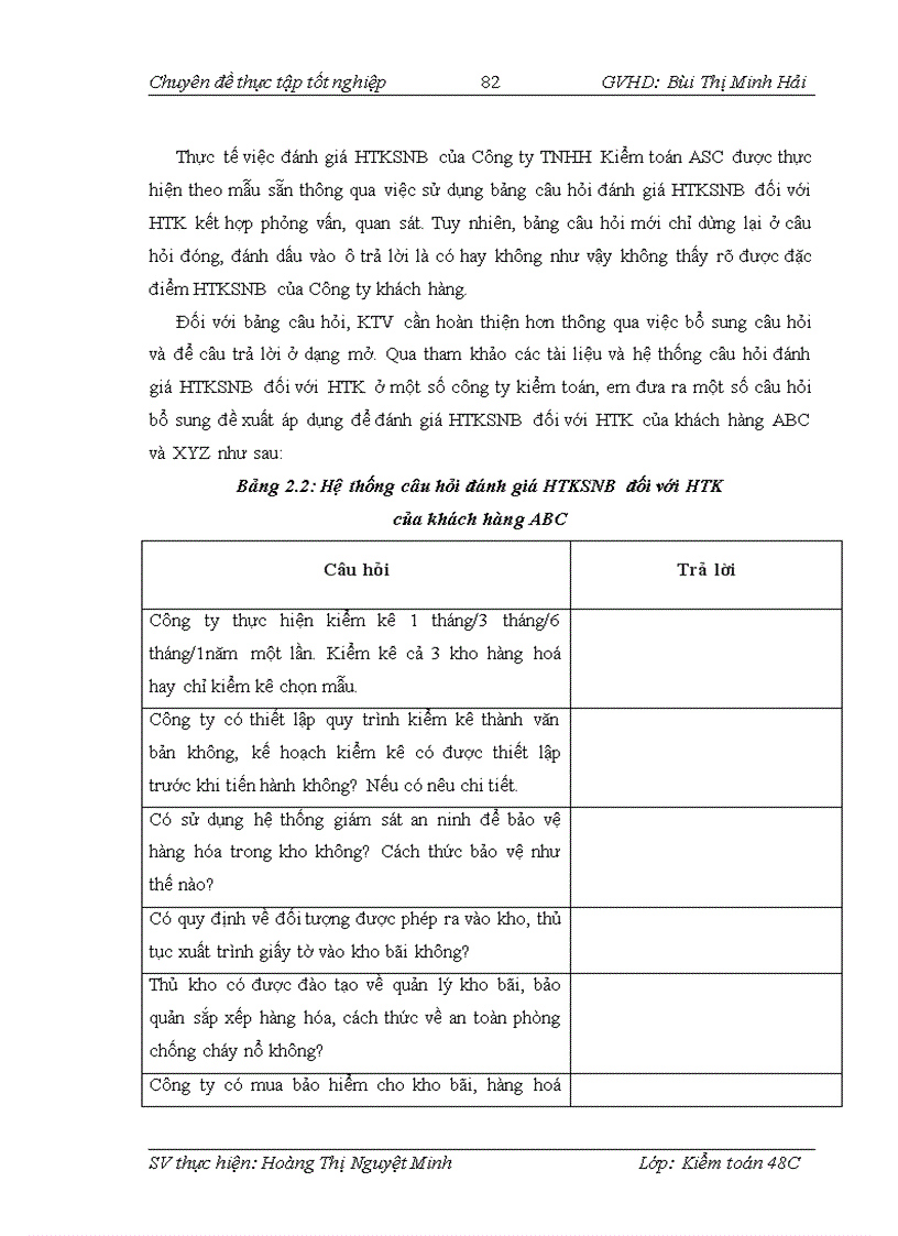 image for page Nhận xét và các giải pháp hoàn thiện kiểm toán khoản mục hàng tồn kho trong quy trình kiểm toán Báo cáo tài chính do Công ty TNHH Kiểm toán ASC