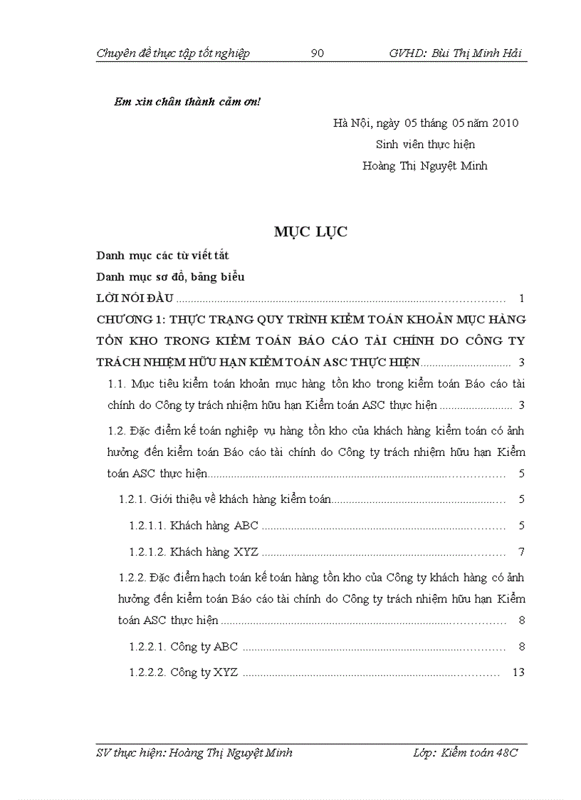 image for page Nhận xét và các giải pháp hoàn thiện kiểm toán khoản mục hàng tồn kho trong quy trình kiểm toán Báo cáo tài chính do Công ty TNHH Kiểm toán ASC