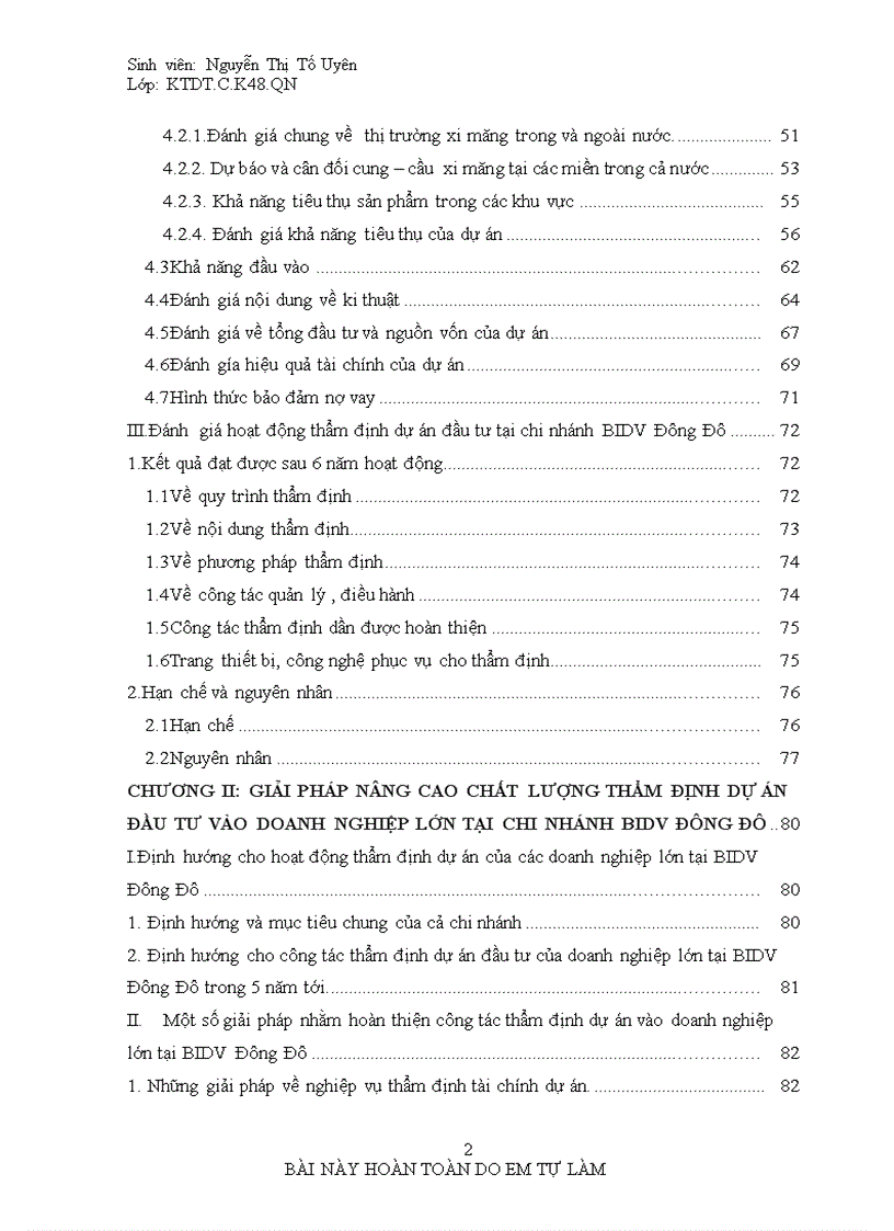 image for page Giải pháp nâng cao chất lượng thẩm định dự án đầu tư vào doanh nghiệp lớn tại chi nhánh BIDV ĐÔNG ĐÔ