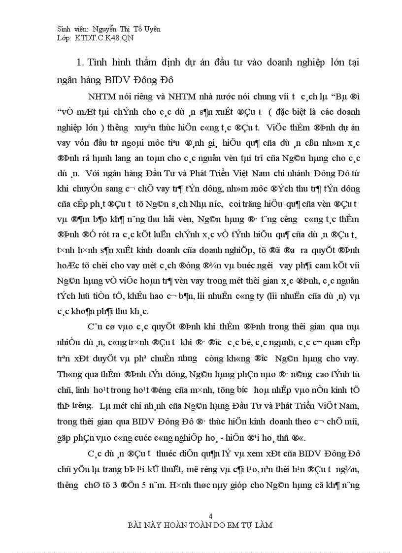 image for page Giải pháp nâng cao chất lượng thẩm định dự án đầu tư vào doanh nghiệp lớn tại chi nhánh BIDV ĐÔNG ĐÔ