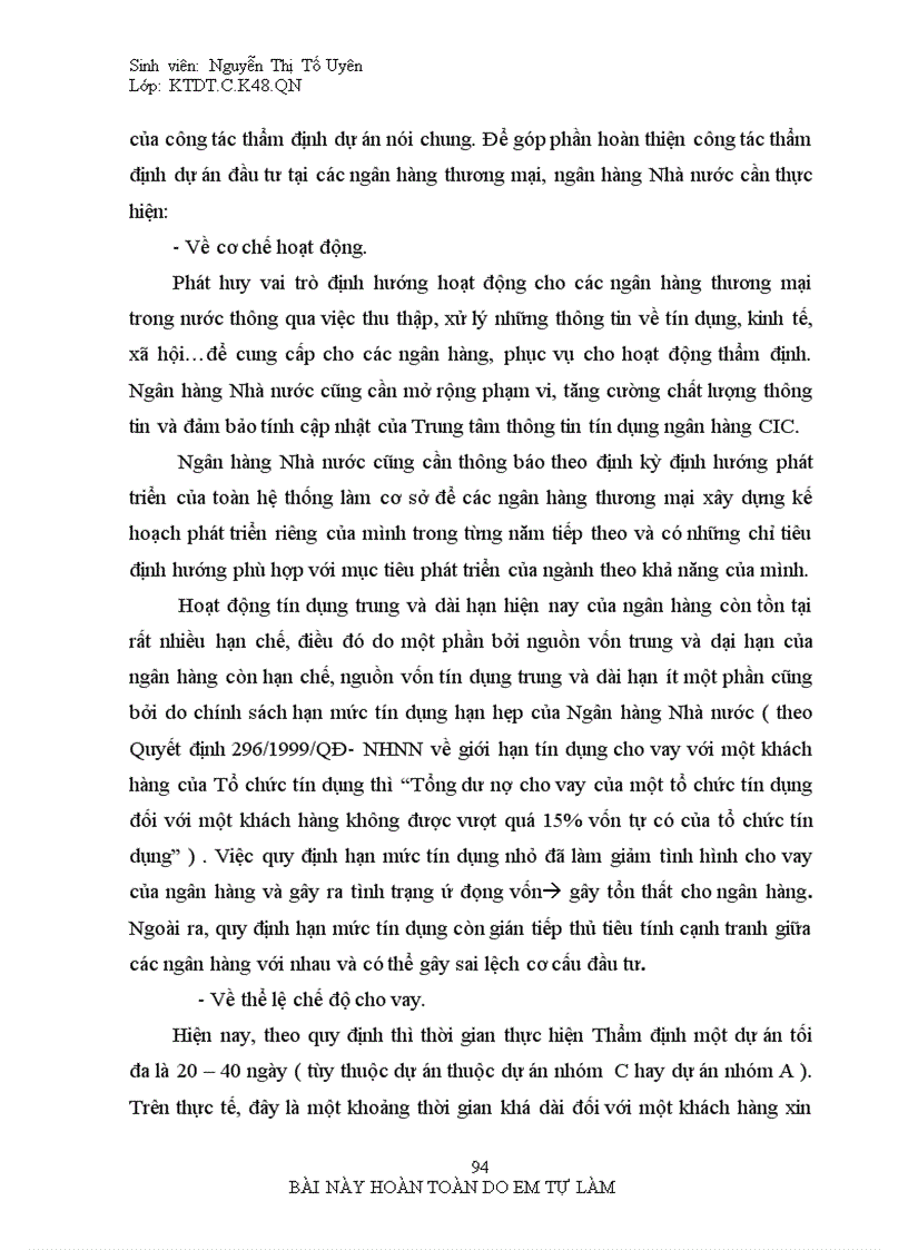 image for page Giải pháp nâng cao chất lượng thẩm định dự án đầu tư vào doanh nghiệp lớn tại chi nhánh BIDV ĐÔNG ĐÔ