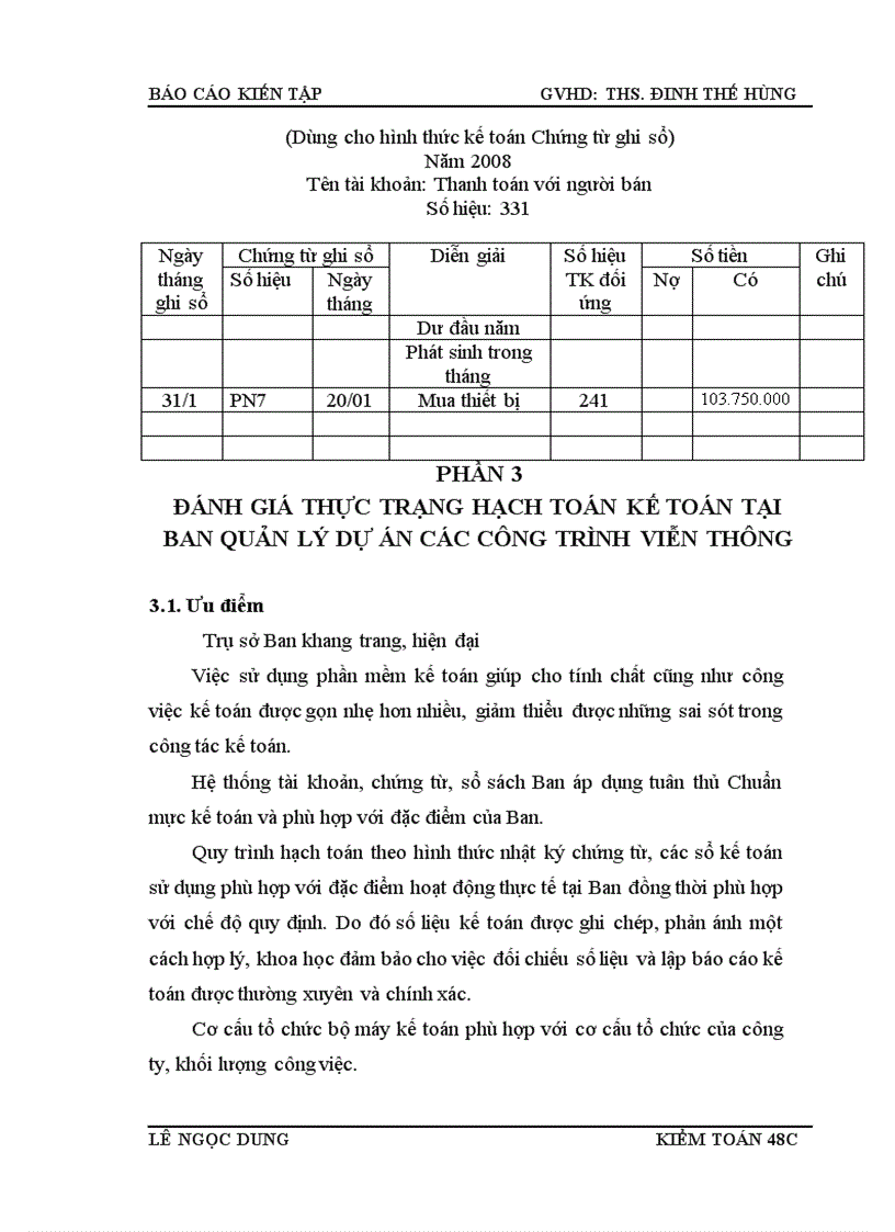 image for page Thực trạng tổ chức công tác kế toán tại Ban Quản lý dự án các công trình viễn thông.