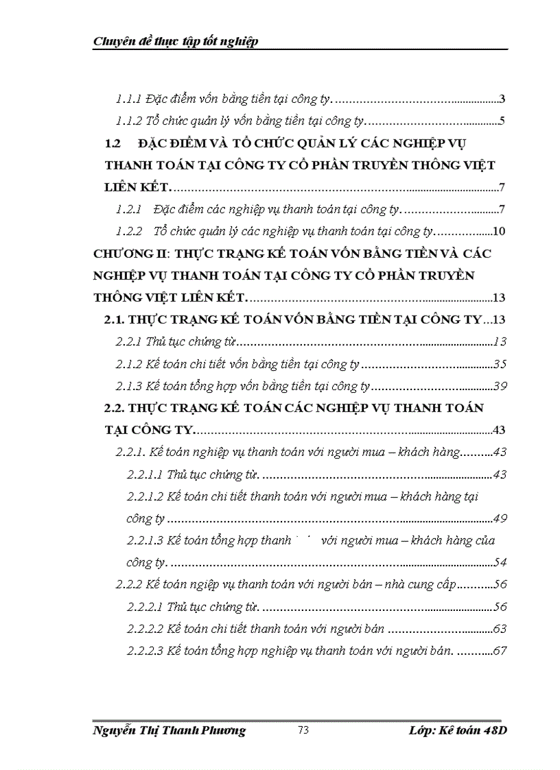 image for page Hoàn thiện kế toán Vốn bằng tiền và Các nghiệp vụ thanh toán tại Công ty Cổ phần Truyền thông Việt Liên Kết