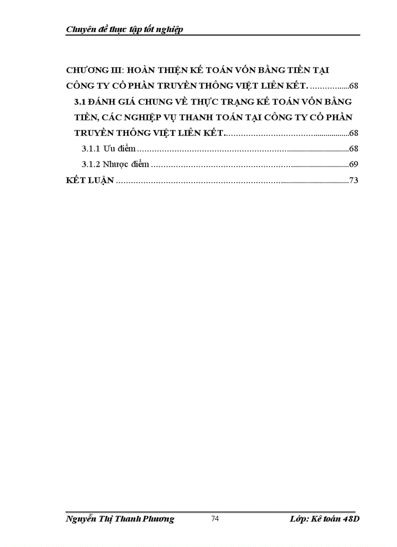 image for page Hoàn thiện kế toán Vốn bằng tiền và Các nghiệp vụ thanh toán tại Công ty Cổ phần Truyền thông Việt Liên Kết