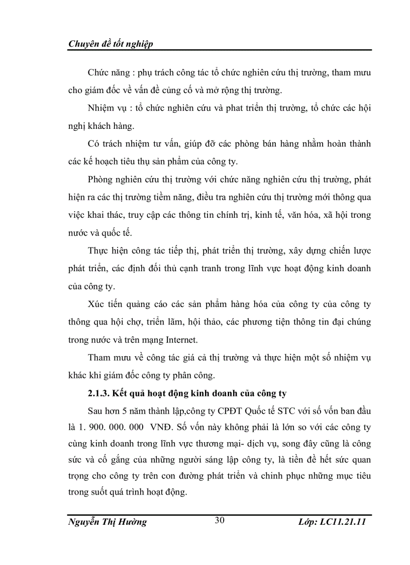 image for page Tổ chức công tác kế toán bán hàng và xác định kết quả kinh doanh tại công ty cổ phần đầu tư quốc tế STC