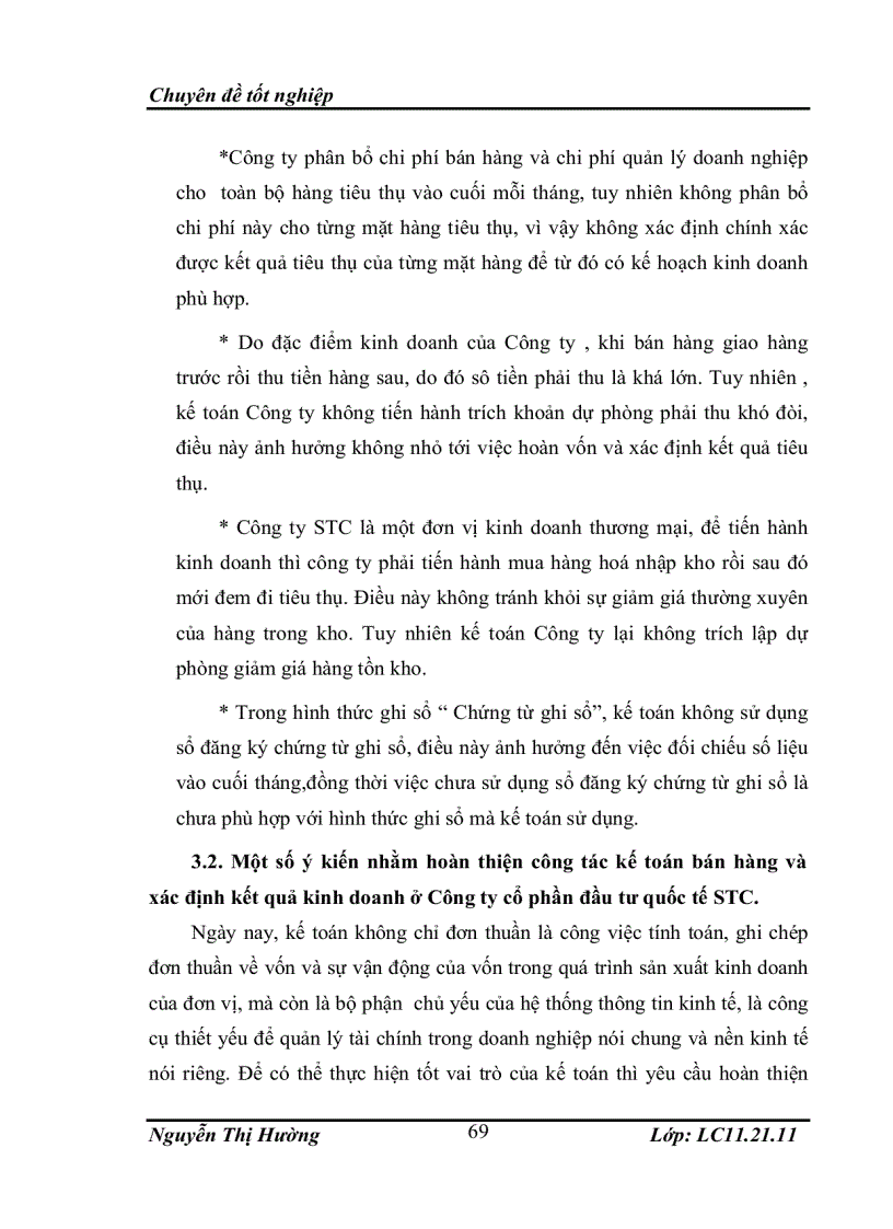 image for page Tổ chức công tác kế toán bán hàng và xác định kết quả kinh doanh tại công ty cổ phần đầu tư quốc tế STC
