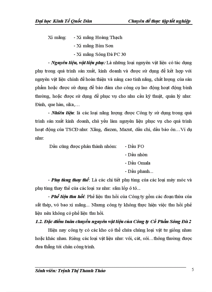 image for page Hoàn thiện kế toán nguyên vật liệu tại Công ty CP Sông Đà 2