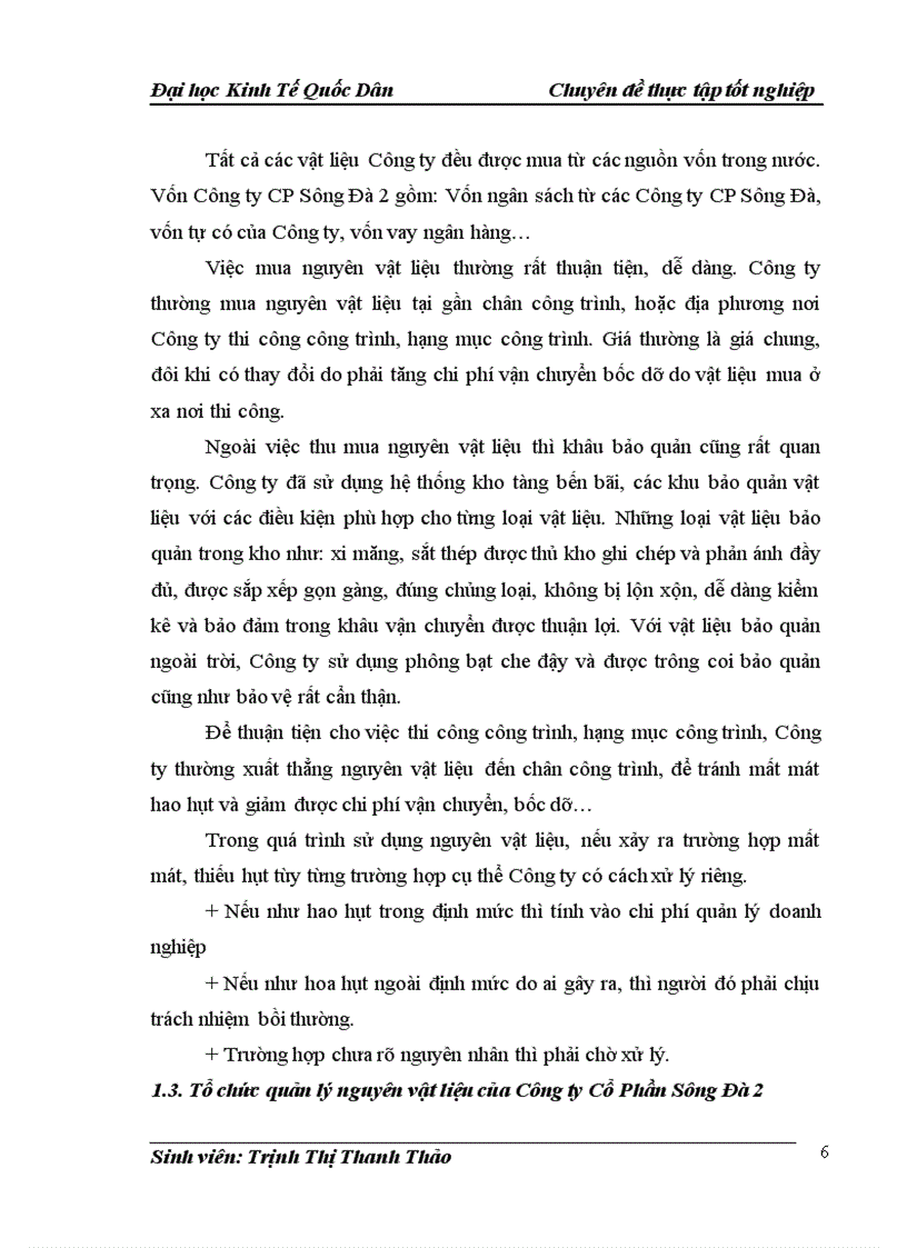 image for page Hoàn thiện kế toán nguyên vật liệu tại Công ty CP Sông Đà 2